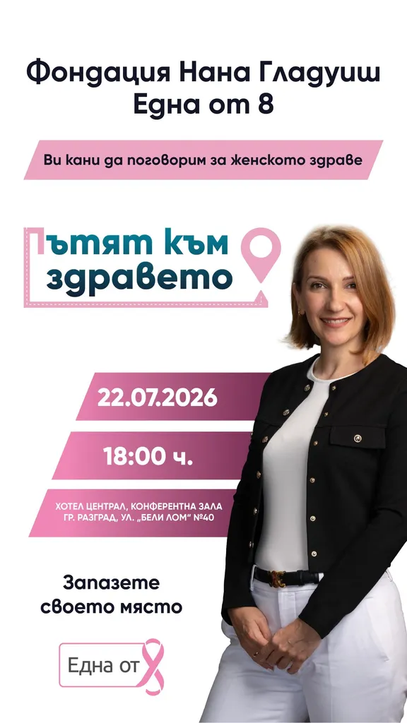 Фондация „Нана Гладуиш - Една от 8“ с инициатива за профилактика и женско здраве в Разград